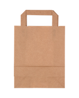Papirsbærepose Take-away brun 6L 18x10,5x23cm - 