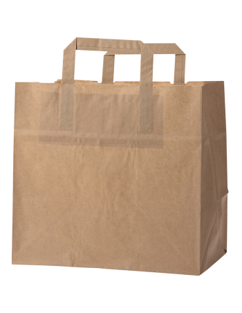 Paper carrier bag Take-away brown 13L 25x17x25cm -  2