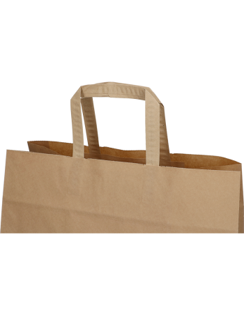 Paper carrier bag Take-away brown 17L 35x17x24.5cm -  2