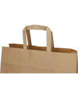 Papirsbærepose Take-away brun 17L 35x17x24,5cm - 