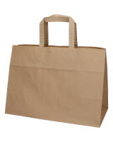 Paper carrier bag Take-away brown 17L 35x17x24.5cm - 