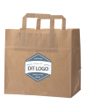 Paper carrier bag Take-away brown 13L 25x17x25cm - 
