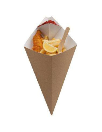 Kræmmerhus Large 212x354mm with Dip corner carton Brown/White 500pc/box - 