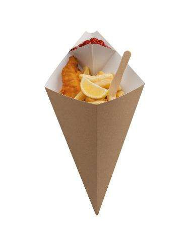 Kræmmerhus Large 212x354mm with Dip corner carton Brown/White 500pc/box - 