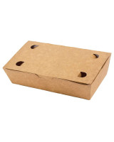 Sausage box w/lid large brown 20x14x5cm 4x100pc/box - 