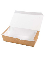 Sausage box w/lid large brown 20x14x5cm 4x100pc/box - 