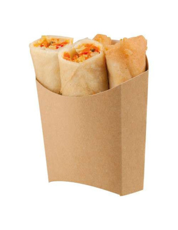 Pommes fritesbakke midi kraft brun 1000stk/pak - 