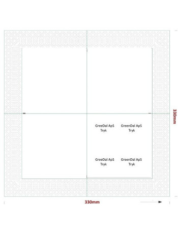 Servietter med tryk 24x24cm 2-lags - Servietter med tryk 24x24cm 2-lags -