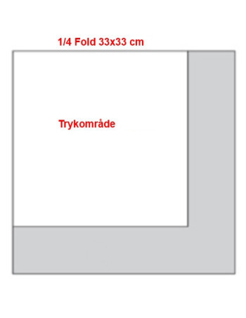 Servietter med tryk 33x33cm 1-lags - Servietter med tryk 33x33cm 1-lags -