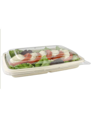 Lid t/ Bagasse Bk.Square 850ml 10x50pc/box -  2