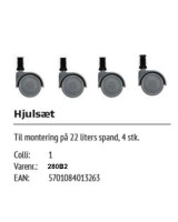 Washing bucket 22 ltr. m/ wheels and drip tray Blue - 