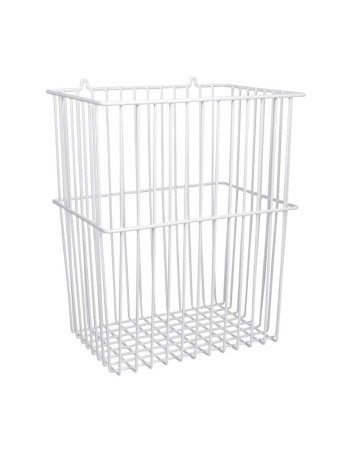 Wire rack white for wall mounting w/loops for hanging 30L - 