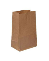 Brick bottom bag 180x120x290 mm 6 ltr 60 gr Brown 500pc/box - 