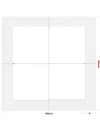 Printed napkins 1/4 40x40cm 3-layer - 