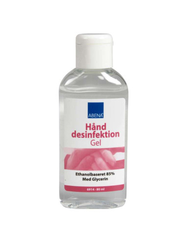Hånddesinfektion 85% Gel m/ vippehoved 80ml - 