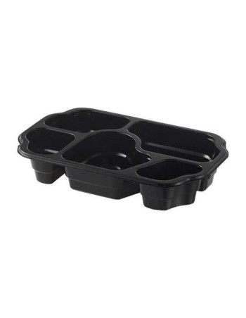 Take away tray PP 5-room 240pc/box -  2