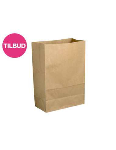 Brick bottom bag brown 6L 220x130x350mm 25pc/pack - 