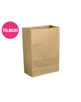 Brick bottom bag brown 6L 220x130x350mm 25pc/pack - 