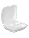 Foam Tray Thermo 3-Room High White 3x100pc/Box - 