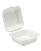 Burger box foam large w/lid IP6 5x100pc/box - 