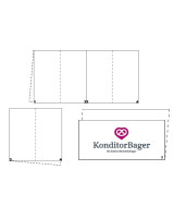 Servietter m/ tryk 33x33cm 1-lags Novafold - 
