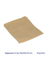 Bagerpose brun 0,50 kg. 1000stk/pak - 