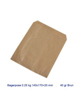 Baking bag brown 0.25 to 4kg 1000pc/pack - 