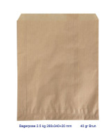 Bagerpose brun 2,5 kg. 1000stk/pak - 