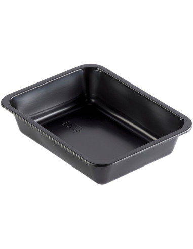 Plastic tray Duni black 1-room PP 1345ml 216pc/box - 