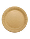 Plate Brown Lunch Cardboard 23cm 8x50pc/box - 