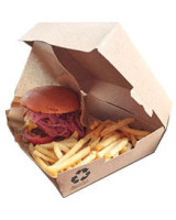 Menu box Take-Away Brown 20x18x7.5cm 200pc/box - 