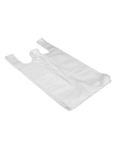 Bærepose T-Shirt plastik hvid 300/75x550mm 1000stk/kar - 