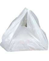 Carrier bag Pizza w/holes HDPE 390/180x580mm White 500pc/box - 