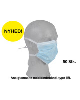 Ansigtsmaske med bindebånd type IIR