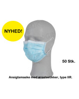 Face mask Face mask w/ Elastic 3-layer 50pc/pak Type IIR CE - 