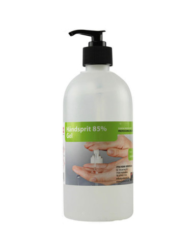 Hånddesinfektion 85% Gel m/ pumpe 500ml - 