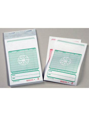 Kasseblok 2640 med grøn tryk 160x102 mm