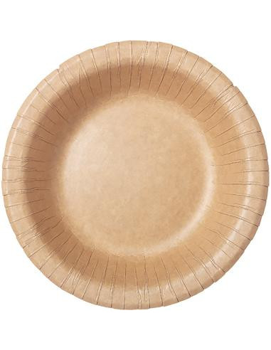 Plate Brown Lunch Cardboard 18cm 8x50pc/box - 