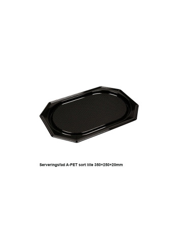 Serving dish Small plastic black 100pc -  2