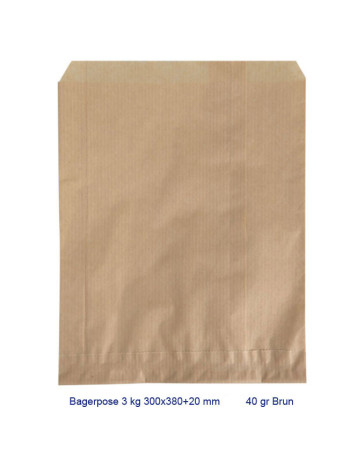 Baking bag brown 0.25 to 4kg 1000pc/pack - 