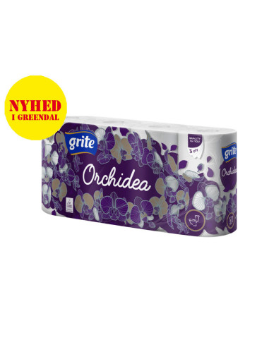 Toiletpapir Grite Orchidea 3-lays 17,4m  virgin white 145ark/rul 56rul/Pk. - 