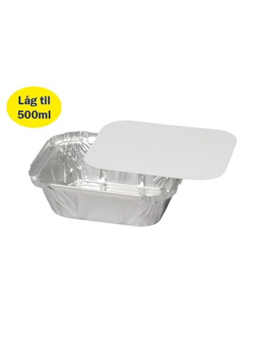 Låg til Aluminiums bakke 500ml.