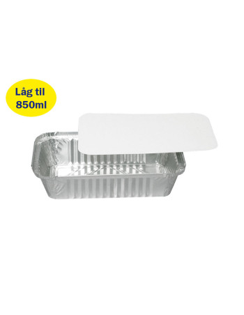 Alubakke LÅG t/vinkelkant 850 ml. Krt.10x100 stk/pk. - 