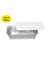 Alubakke LÅG t/vinkelkant 850 ml. Krt.10x100 stk/pk. - 