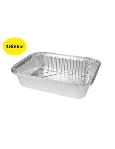 Alubakke m/vinkelkant 1850ml. 90 stk/pk. - 