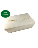 China Box White W/Pattern (Noodle Tray) Cardboard 50pc/pak - 