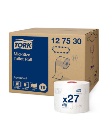 Toiletpapir Tork Mid-Size Advanced T6 2-lags 2