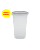 Glass Smoothie Pulsar (LID) Flat w/cross 32x50pc/box - 