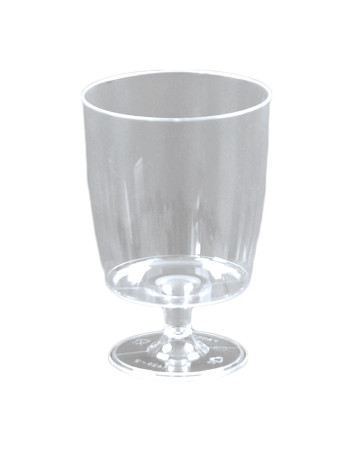 Plastic glass of white wine 15cl m/foot 10pc/pack -  2