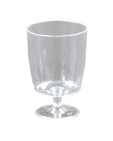 Plastglas rødvin 20cl m/fod 10stk/pak - 